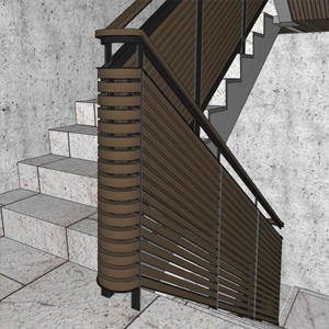 Saints Apartments - staircase design